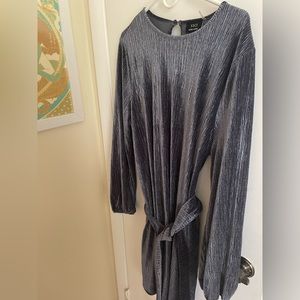 Beautiful brand new grey shimmery long sleeve dress